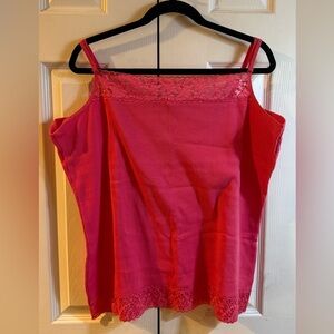 Great Northwest Clothing Company Red Lace Tank Top